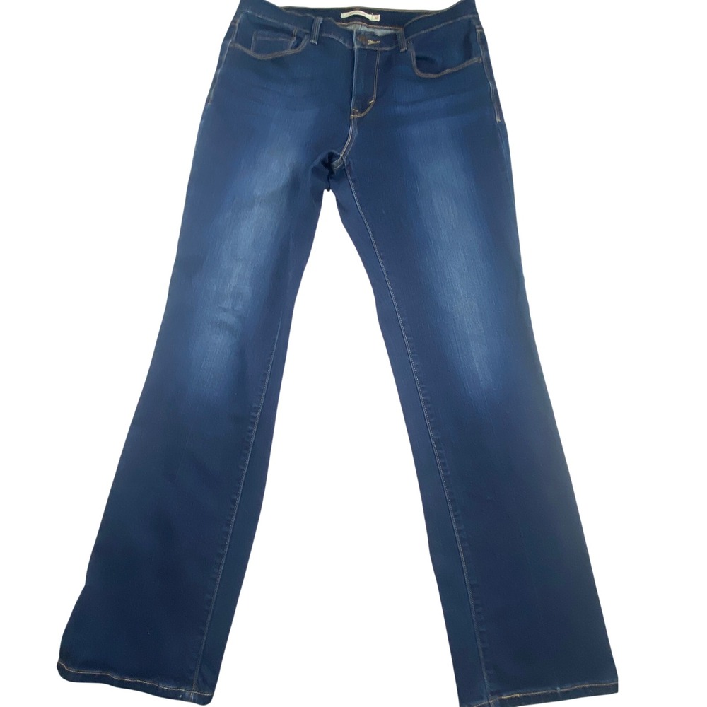 Levis 505 Straight‎ Leg Jeans Womens 10M W30 L32 Dark Wash Denim 15505-0145